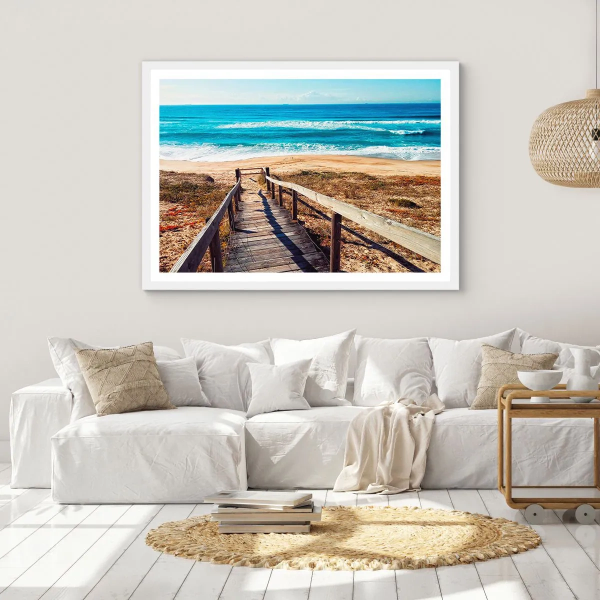 Póster en marco blanco - ¡Corre! - 40x30 cm