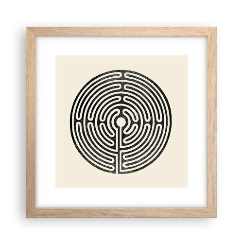 Póster en marco roble claro - Orden misterioso - 30x30 cm