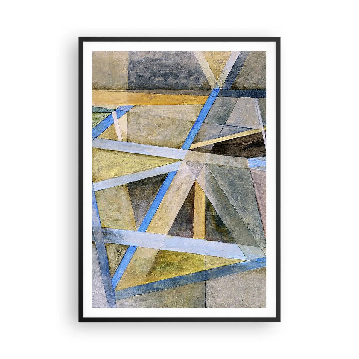 Póster en marco negro - ¿Recto o inclinado? - 70x100 cm