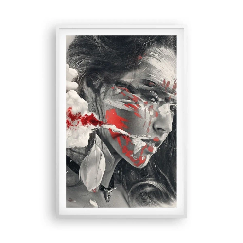 Póster en marco blanco - En los humos del absurdo - 61x91 cm