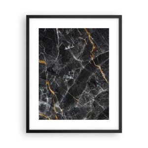 Póster en marco negro - La vida interior de la piedra - 40x50 cm