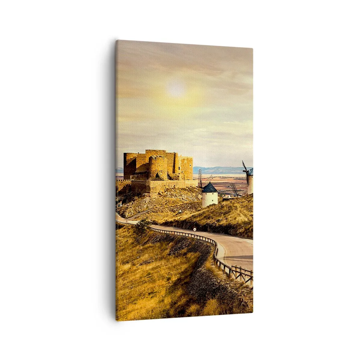 Cuadro sobre lienzo - Impresión de Imagen - Don Quijote los vio - 55x100 cm