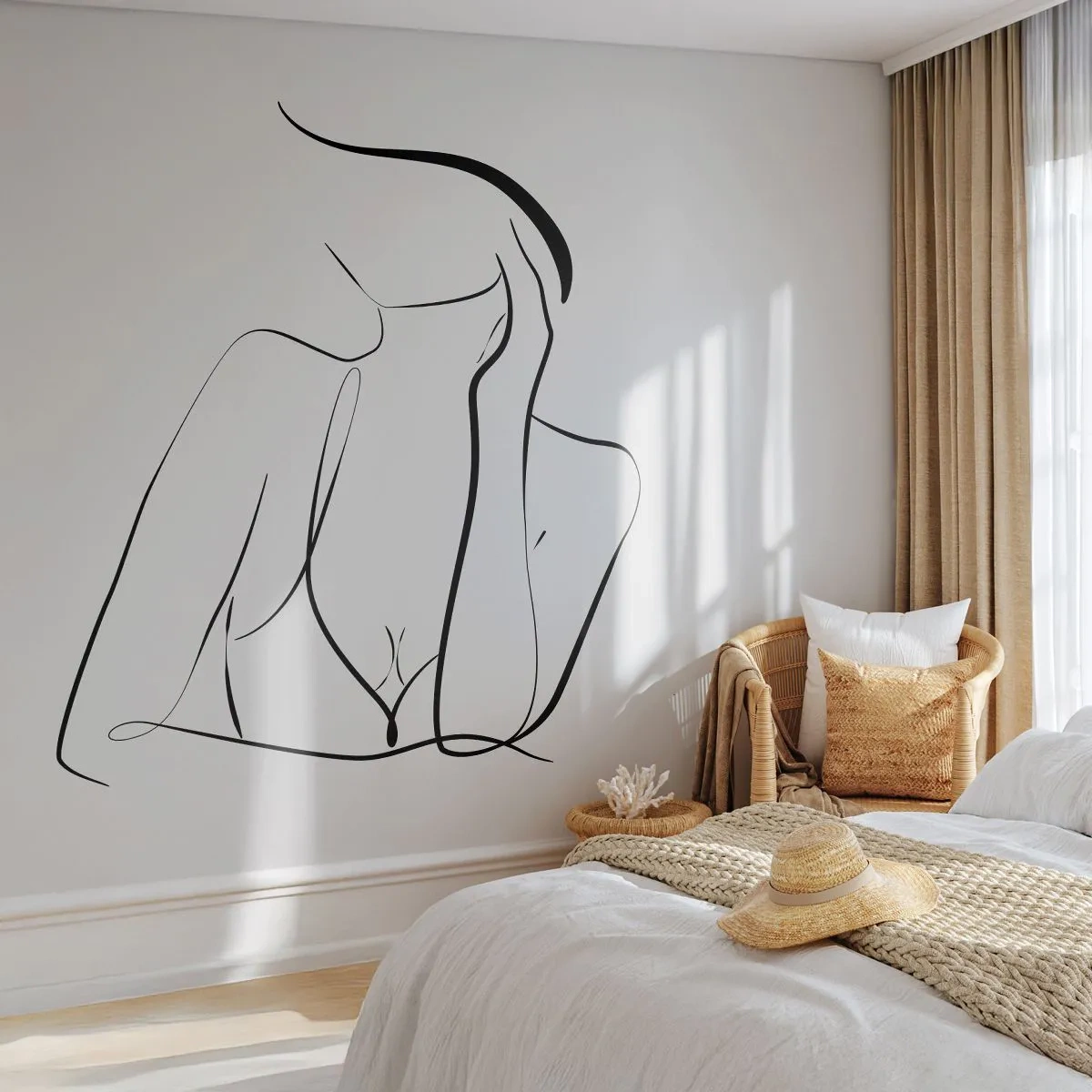 Fotomural Standard Eco - En la ola de sueños - Mujer, Gráficos, Pedazo - 150x105 cm