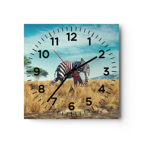 Reloj de pared - Reloj de vidrio - El gris ya no está de moda - 30x30 cm
