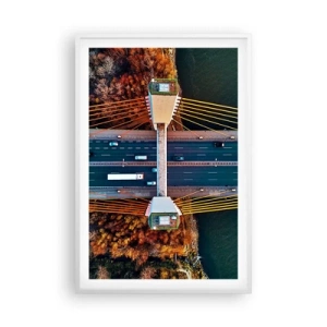 Póster en marco blanco - Más allá de las aguas, más allá de los bosques - 61x91 cm