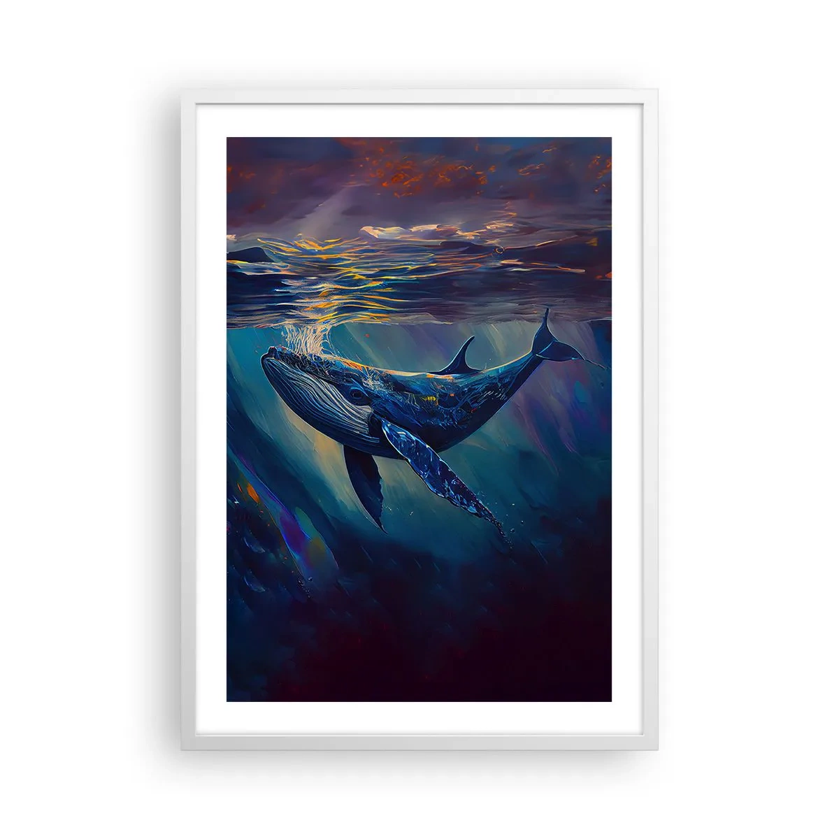 Póster en marco blanco - Bienvenidos a mi mundo - 50x70 cm