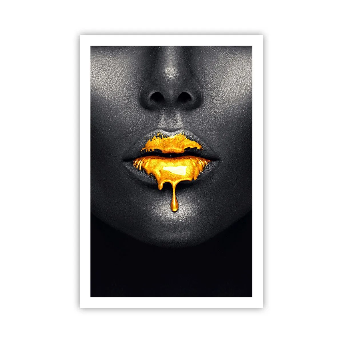 Póster - Labios de oro - 61x91 cm