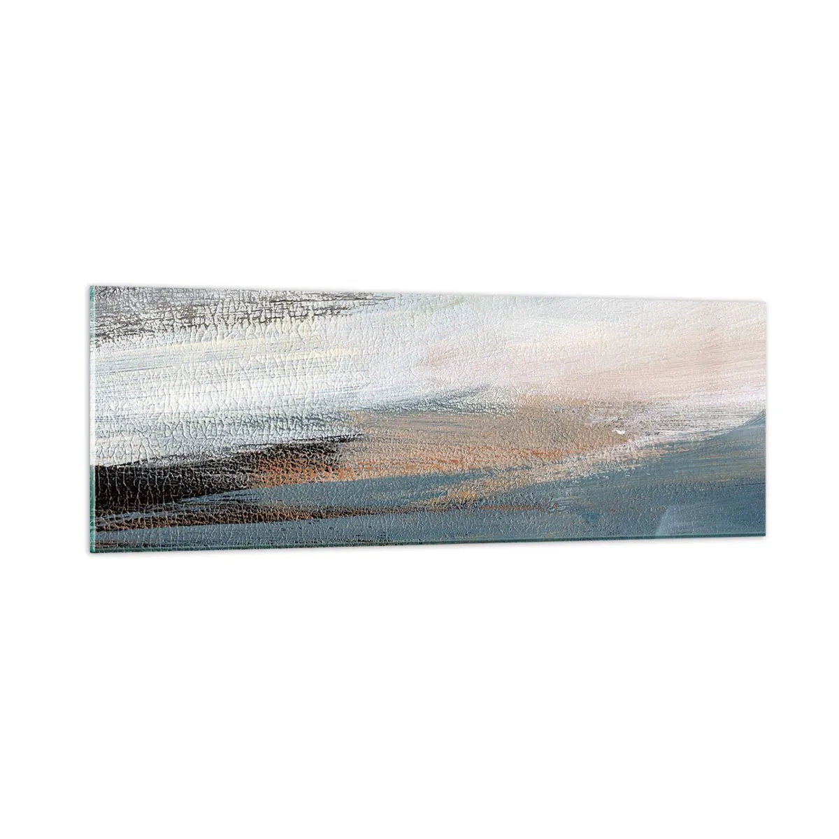 Cuadro sobre vidrio - Impresiones sobre Vidrio - Abstracción: paisaje nórdico - 90x30 cm