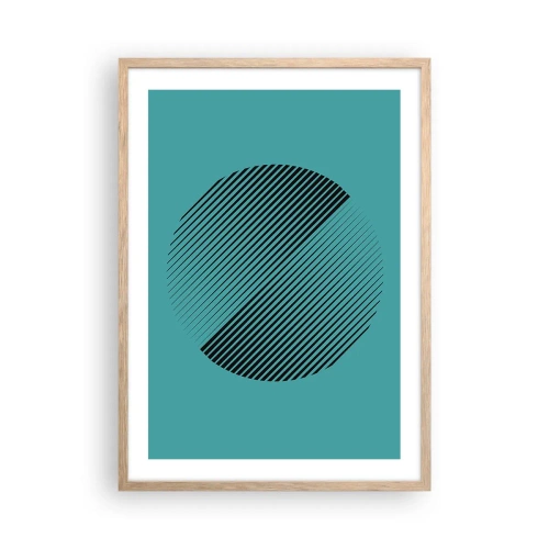 Póster en marco roble claro - El círculo: una variación geométrica - 50x70 cm
