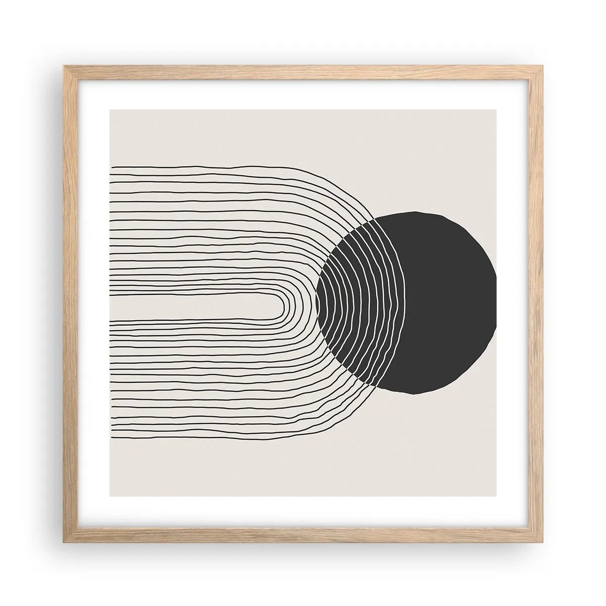 Póster en marco roble claro - Temblor y certeza - 50x50 cm