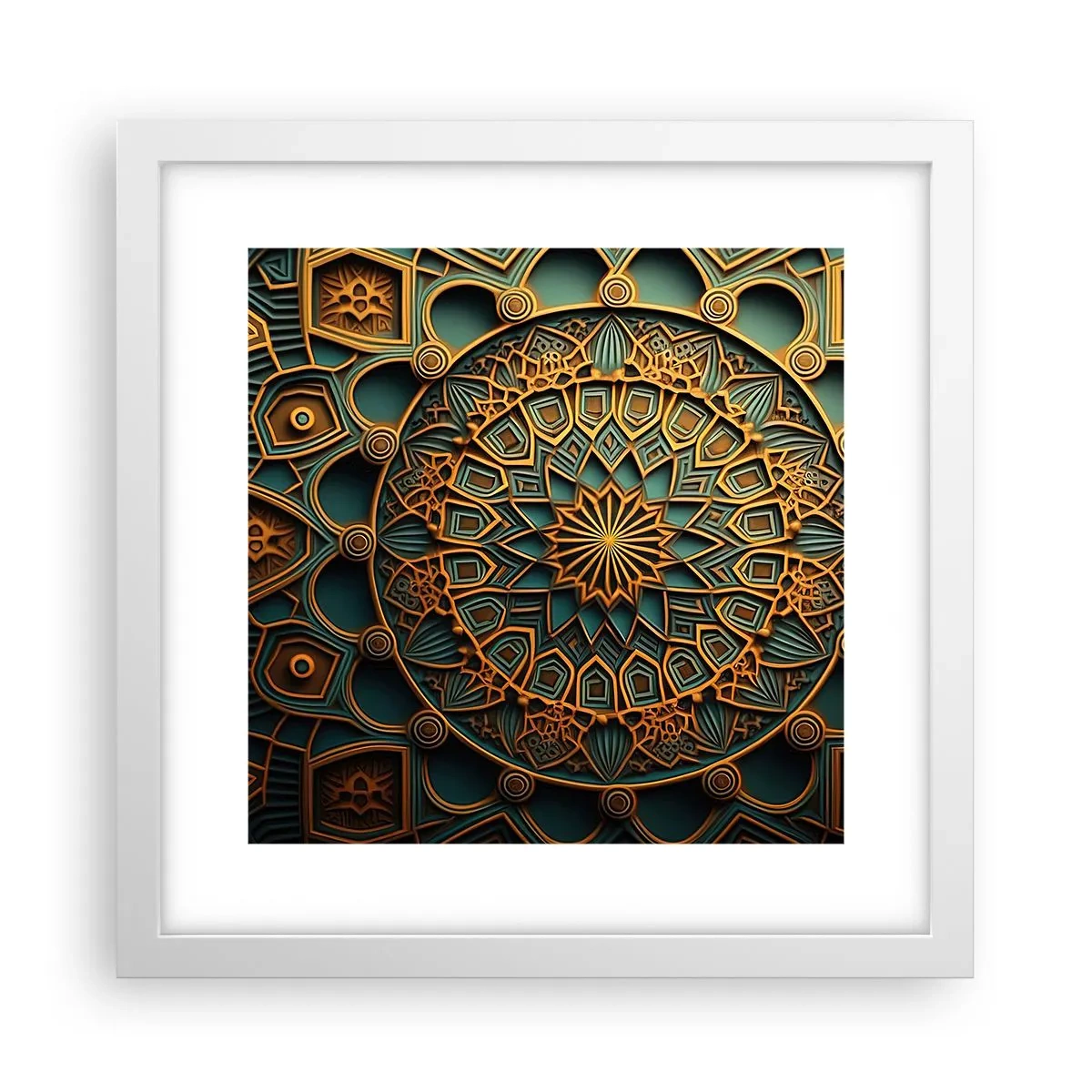 Póster en marco blanco - En un clima árabe - 30x30 cm