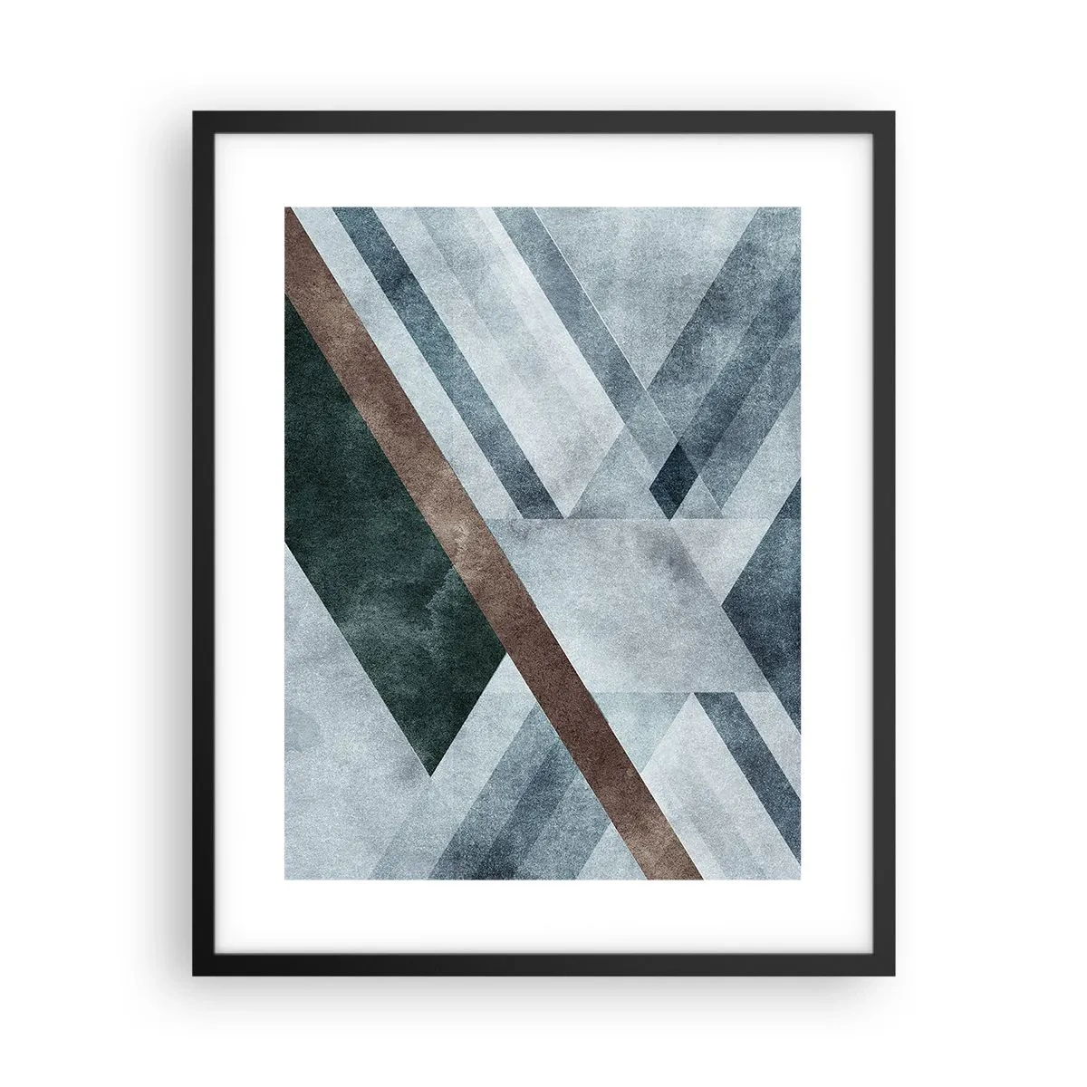 Póster en marco negro - Sofisticada elegancia de la geometría - 40x50 cm
