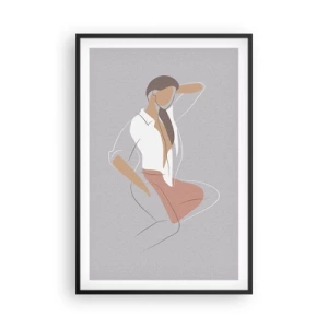 Póster en marco negro - Un esbozo de encanto - 61x91 cm