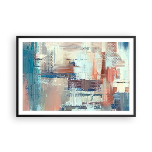 Póster en marco negro - Alcanzando la luz - 91x61 cm