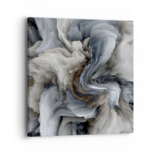 Cuadro sobre lienzo - Impresión de Imagen - Piedra y flor - 40x40 cm