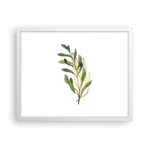 Póster en marco blanco - La vida se abre camino - 50x40 cm