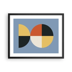 Póster en marco negro - Mira y cuenta - 50x40 cm