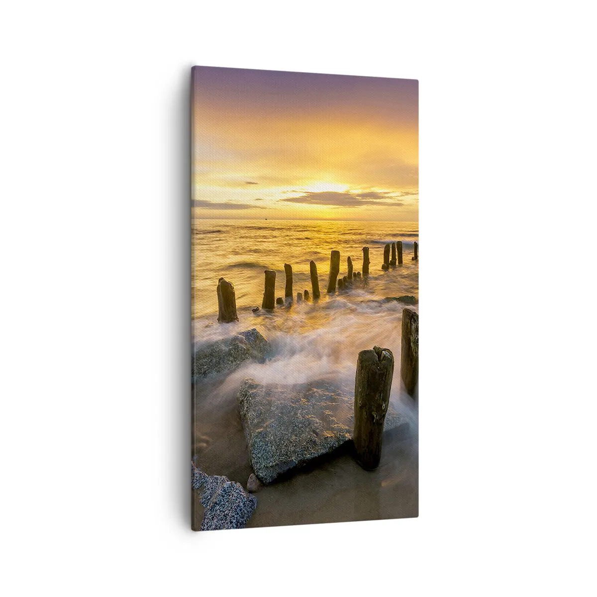 Cuadro sobre lienzo - Impresión de Imagen - La cruda belleza del Báltico - 55x100 cm