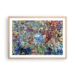Póster en marco roble claro - Vidriera - 70x50 cm