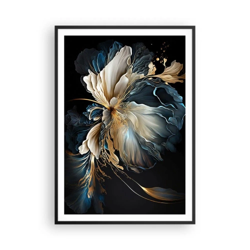 Póster en marco negro - Flor de helecho de cuento - 70x100 cm