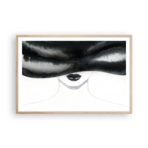 Póster en marco roble claro - Un misterio sensual - 91x61 cm