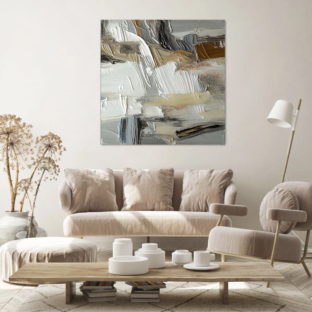 Cuadro sobre lienzo - Impresión de Imagen - Estratificación de colores - 50x50 cm