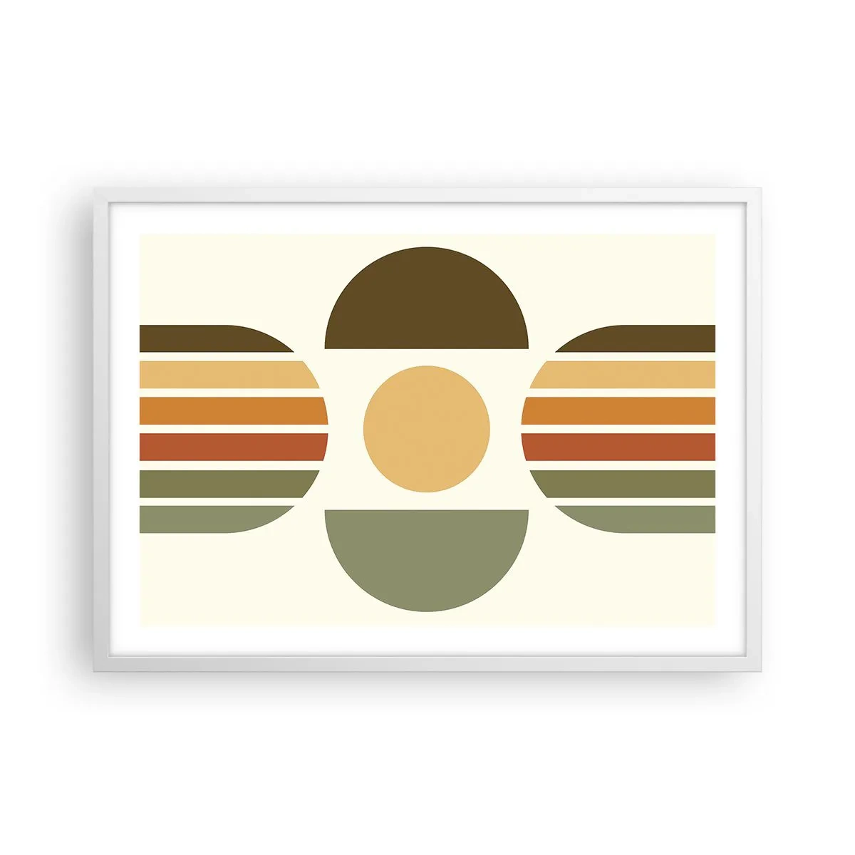 Póster en marco blanco - Los tonos de la tierra - 70x50 cm