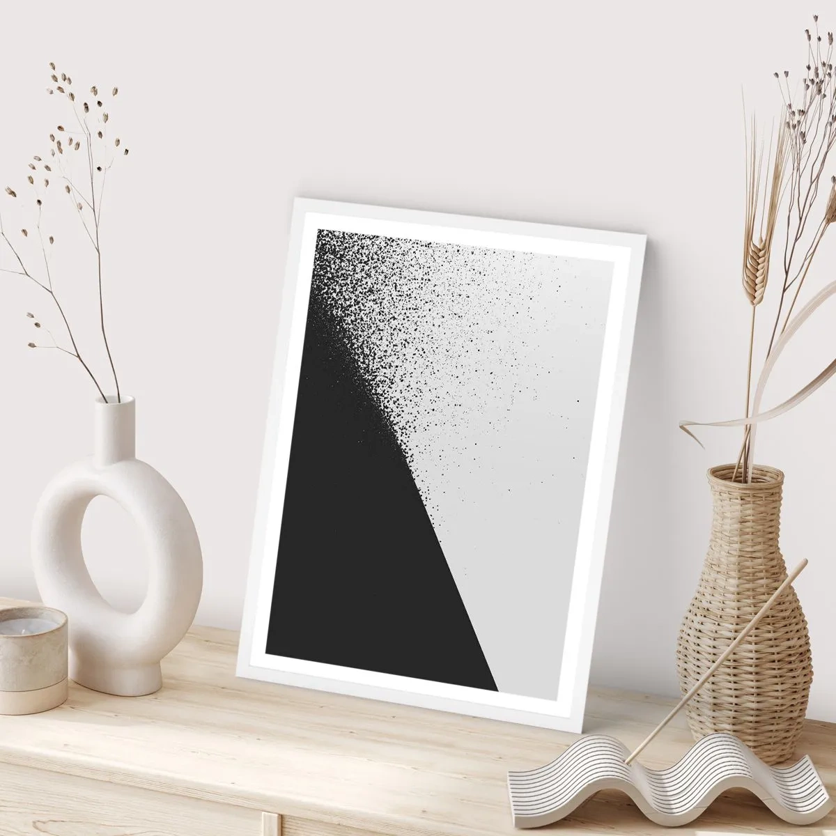 Póster en marco blanco - Cada vez más rápido, cada vez más alto - 70x100 cm