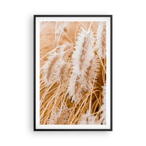 Póster en marco negro - El dorado susurro de las hierbas - 61x91 cm