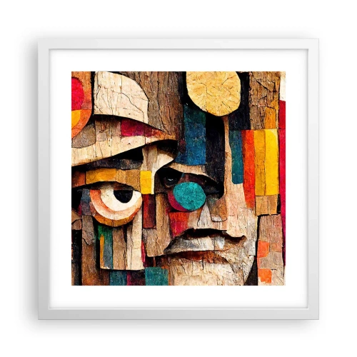 Póster en marco blanco - Te veo... - 40x40 cm