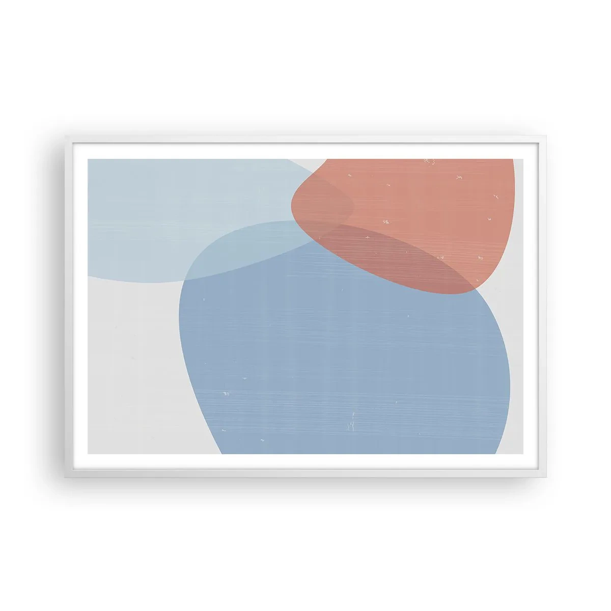 Póster en marco blanco - Relaciones en colores pastel - 100x70 cm