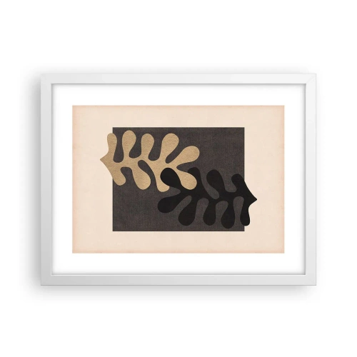 Póster en marco blanco - Ausencia y complemento - 40x30 cm