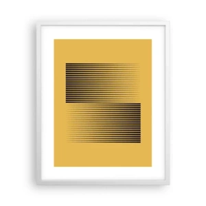 Póster en marco blanco - Cuadrado de opuestos - 40x50 cm