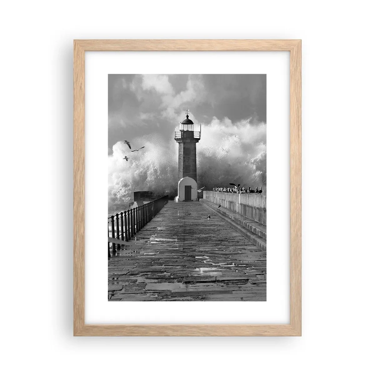 Póster en marco roble claro - Audaz - 30x40 cm