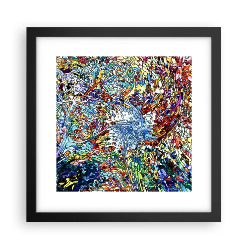Póster en marco negro - Vidriera - 30x30 cm
