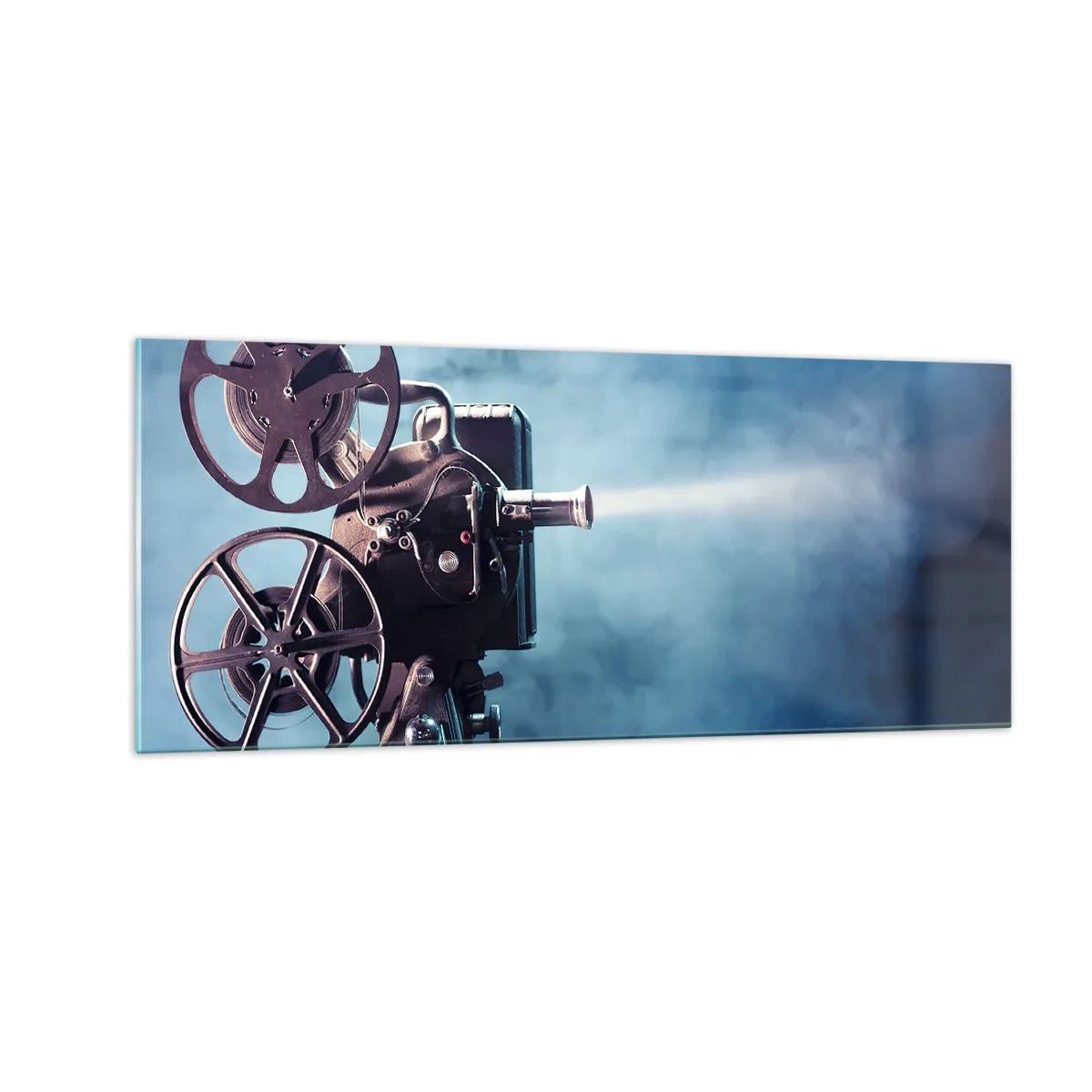 Cuadro sobre vidrio - Impresiones sobre Vidrio - En el Vintage cine - 100x40 cm