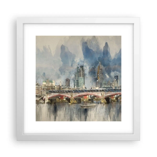 Póster en marco blanco - Londres en todo su esplendor - 30x30 cm