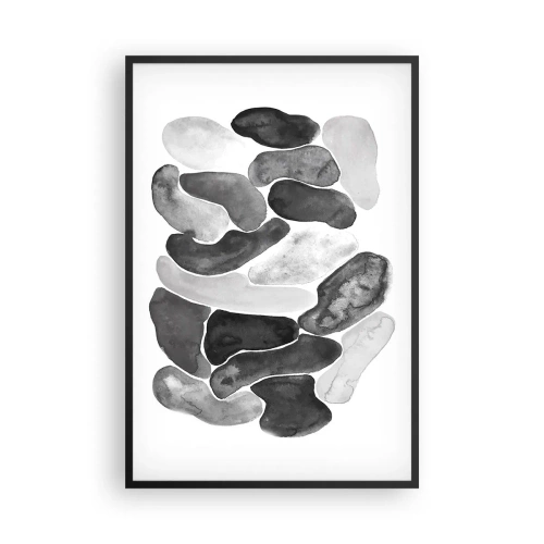 Póster en marco negro - Abstracción pétrea - 61x91 cm