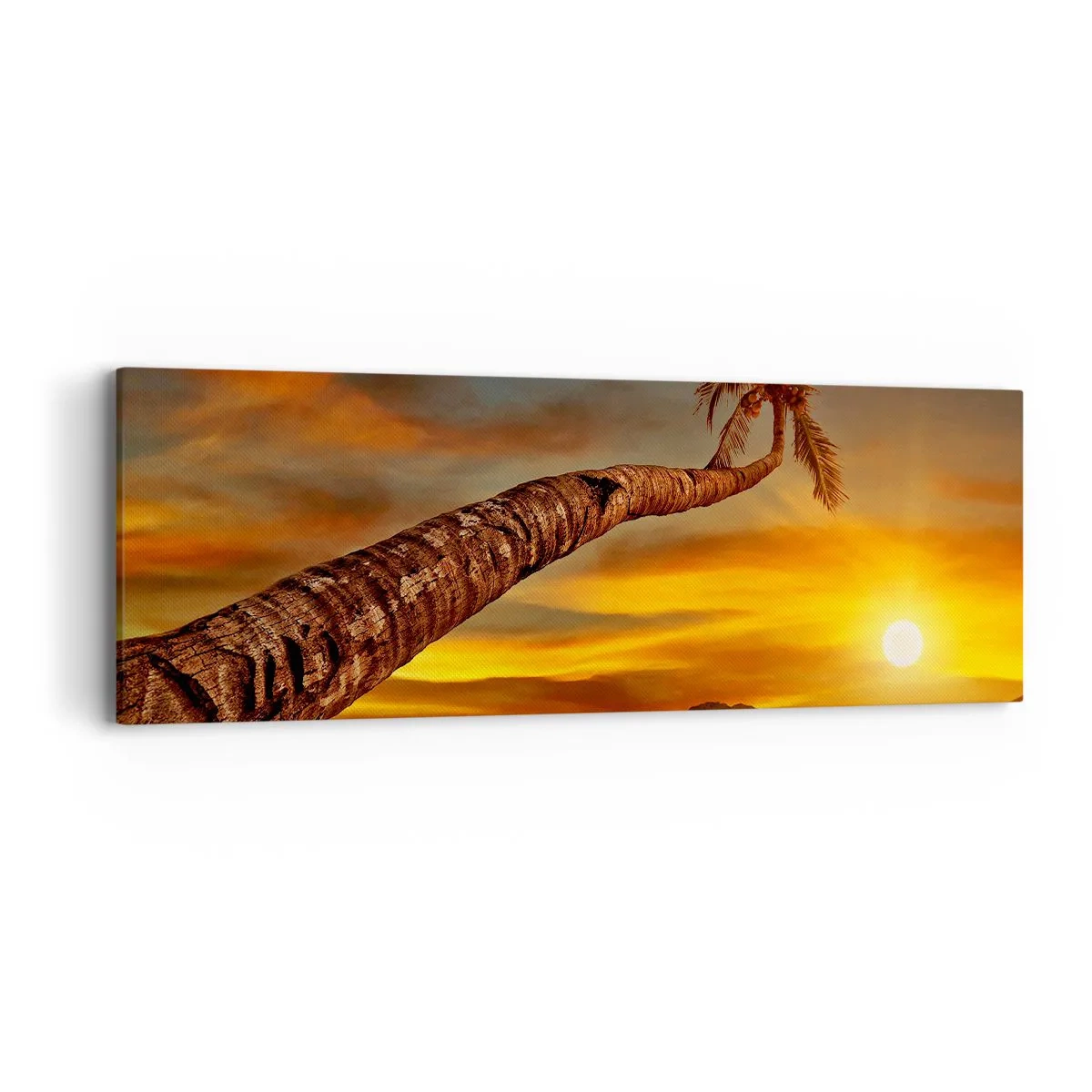 Cuadro sobre lienzo - Impresión de Imagen - Vacaciones exóticas, aventura en el Caribe - 90x30 cm