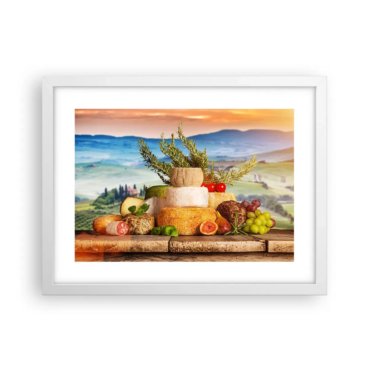 Póster en marco blanco - La alegría de vivir italiana - 40x30 cm