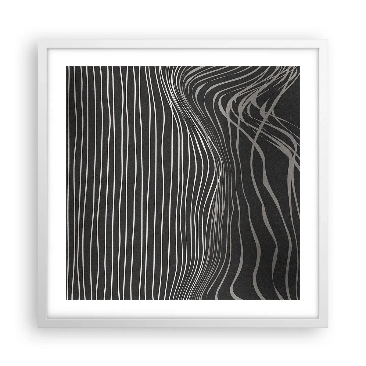 Póster en marco blanco - Ritmo y acento - 50x50 cm