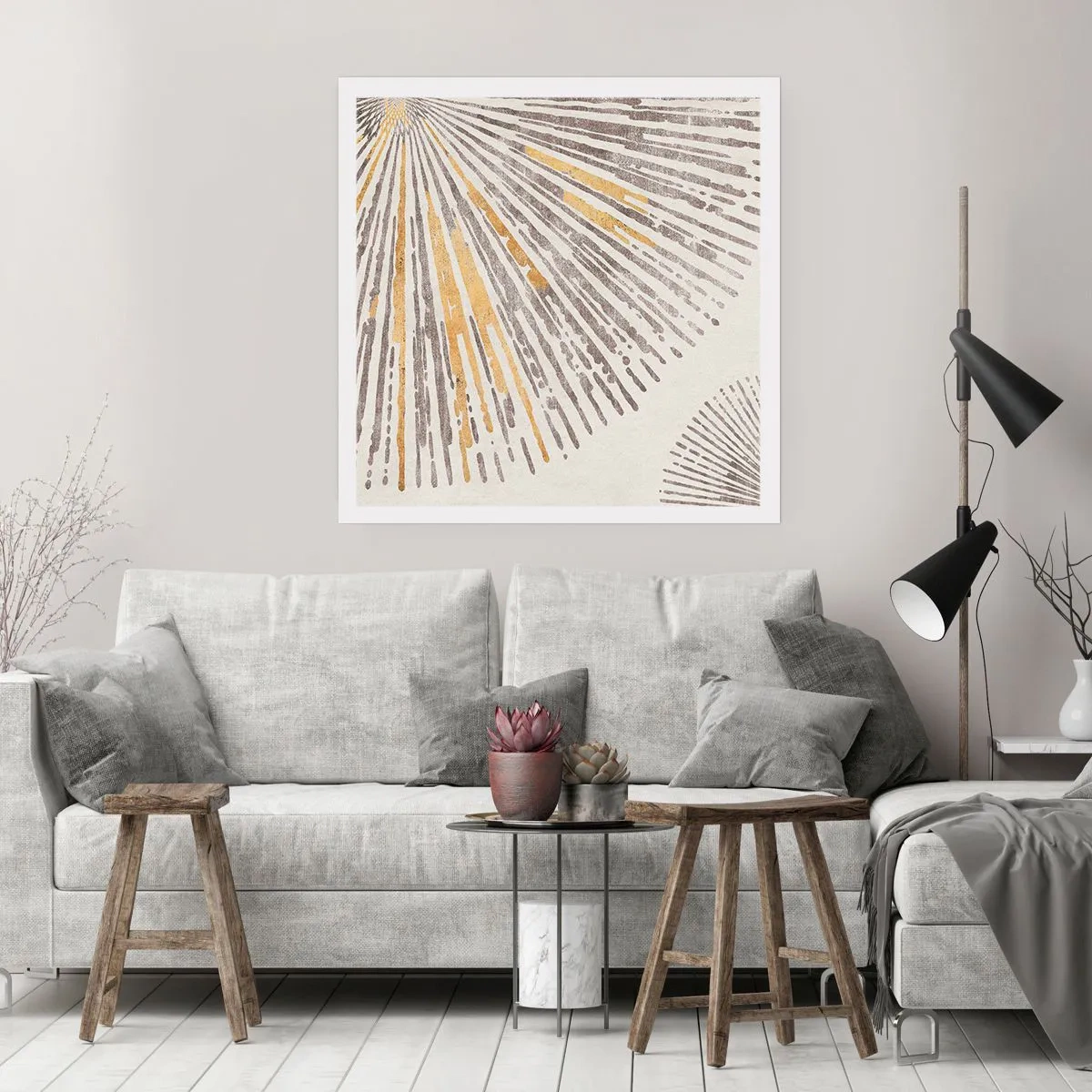 Póster - Belleza lineal - 30x30 cm