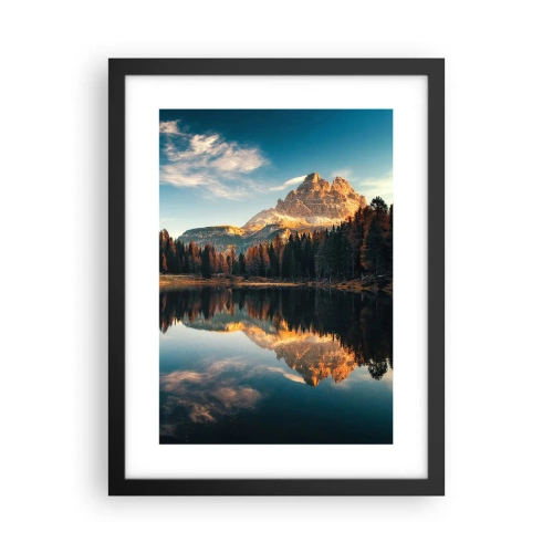 Póster en marco negro - Paisaje duplicado - 30x40 cm