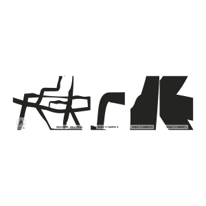 Muestra de fotomural autoadhesivo Deluxe Sticker - Construcción en blanco y negro - Línea, En blanco y negro, abstraccionismo - 100x30 cm