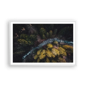 Póster en marco blanco - Rápido, cada vez más rápido - 91x61 cm