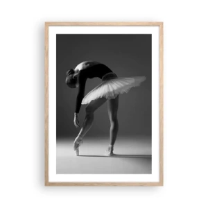 Póster en marco roble claro - Bella bailarina - 50x70 cm