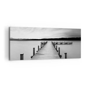 Cuadro sobre lienzo - Impresión de Imagen - En el lago de la paz - 100x40 cm