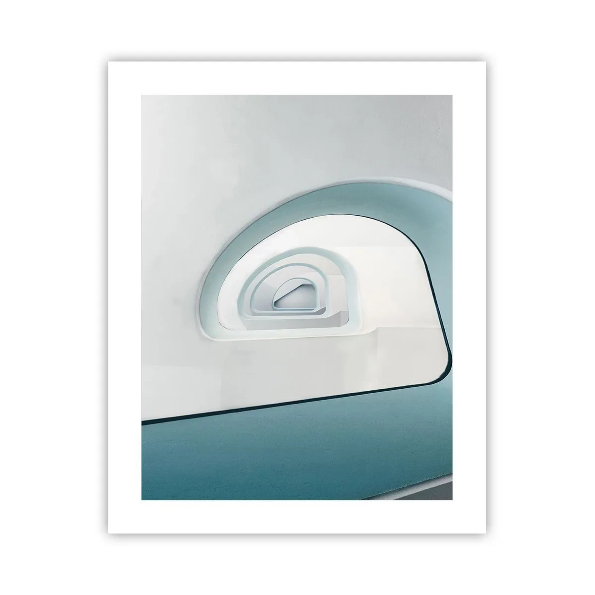 Póster - Espiral del río azul - 40x50 cm