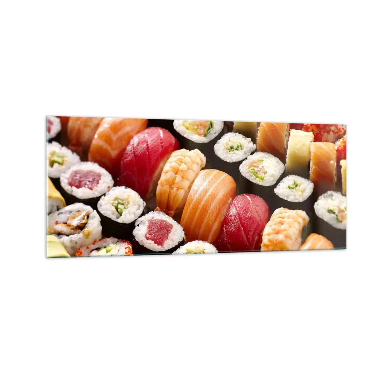 Cuadro sobre vidrio - Impresiones sobre Vidrio - Colores y sabores de Asia - 100x40 cm