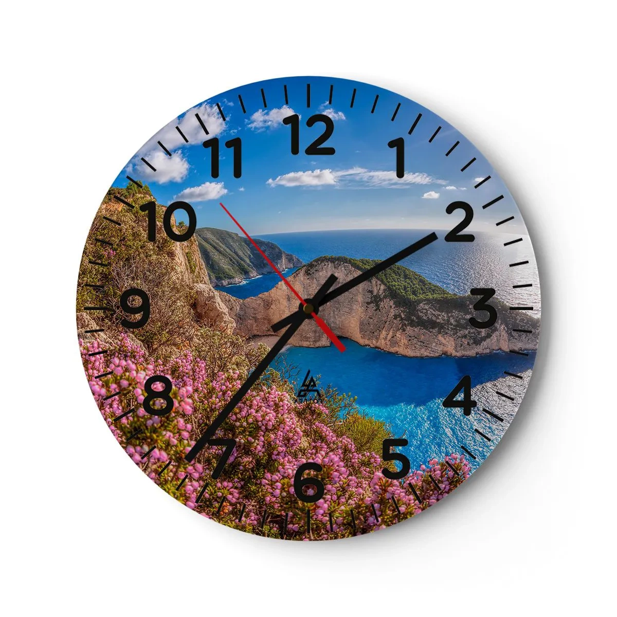 Reloj de pared - Reloj de vidrio - Mis grandes vacaciones en Grecia - 30x30 cm